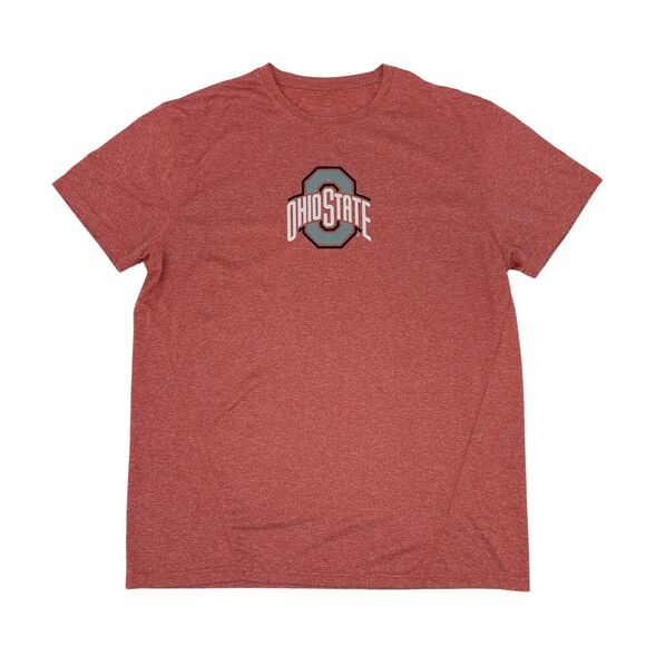Ohio State Buckeyes T Shirt Mens Size L Red Short Sleeve Moisture Wicking Fabric - Picture 1 of 10